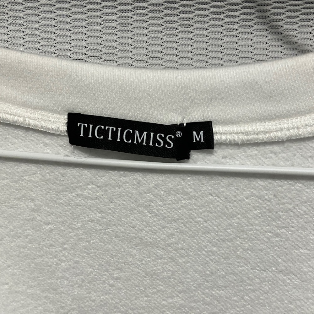 Women's Colorblock Hoodie - White, Gray, and Blue - Picture 2 of 6